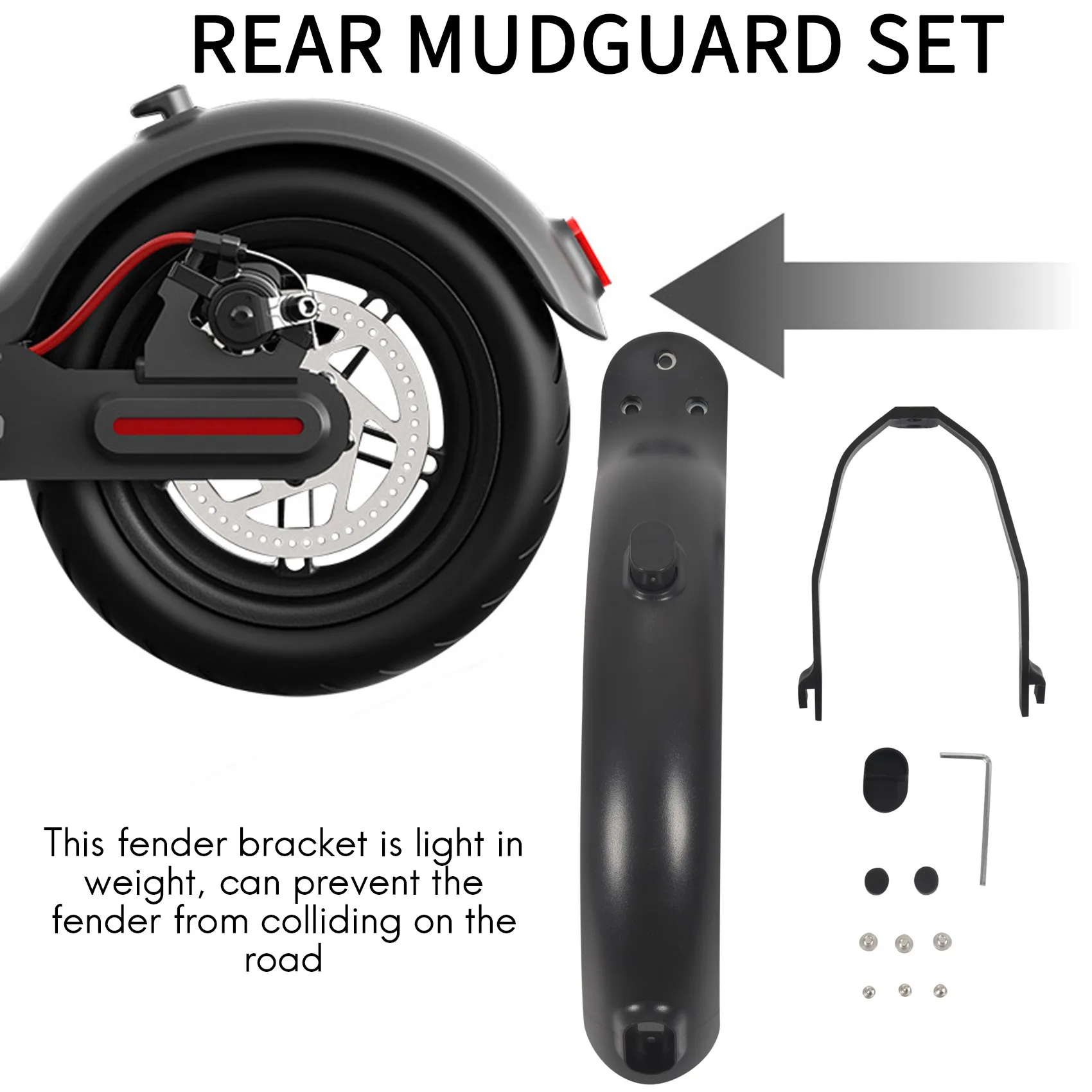 J1UL1N سكوتر كهربائي استبدال أجزاء سكوتر تعديل الملحقات واقِ الطين الخلفي قوس مجموعة ل Xiaomi M365/M365 Pro
