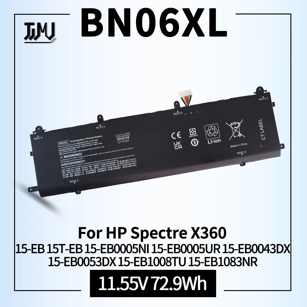 

BN06XL Laptop Battery Replacement for HP Spectre X360 15-EB0005UR 15-EB0025TX 15-EB0035TX 15-EB0053TX 15-EB0083NR Series