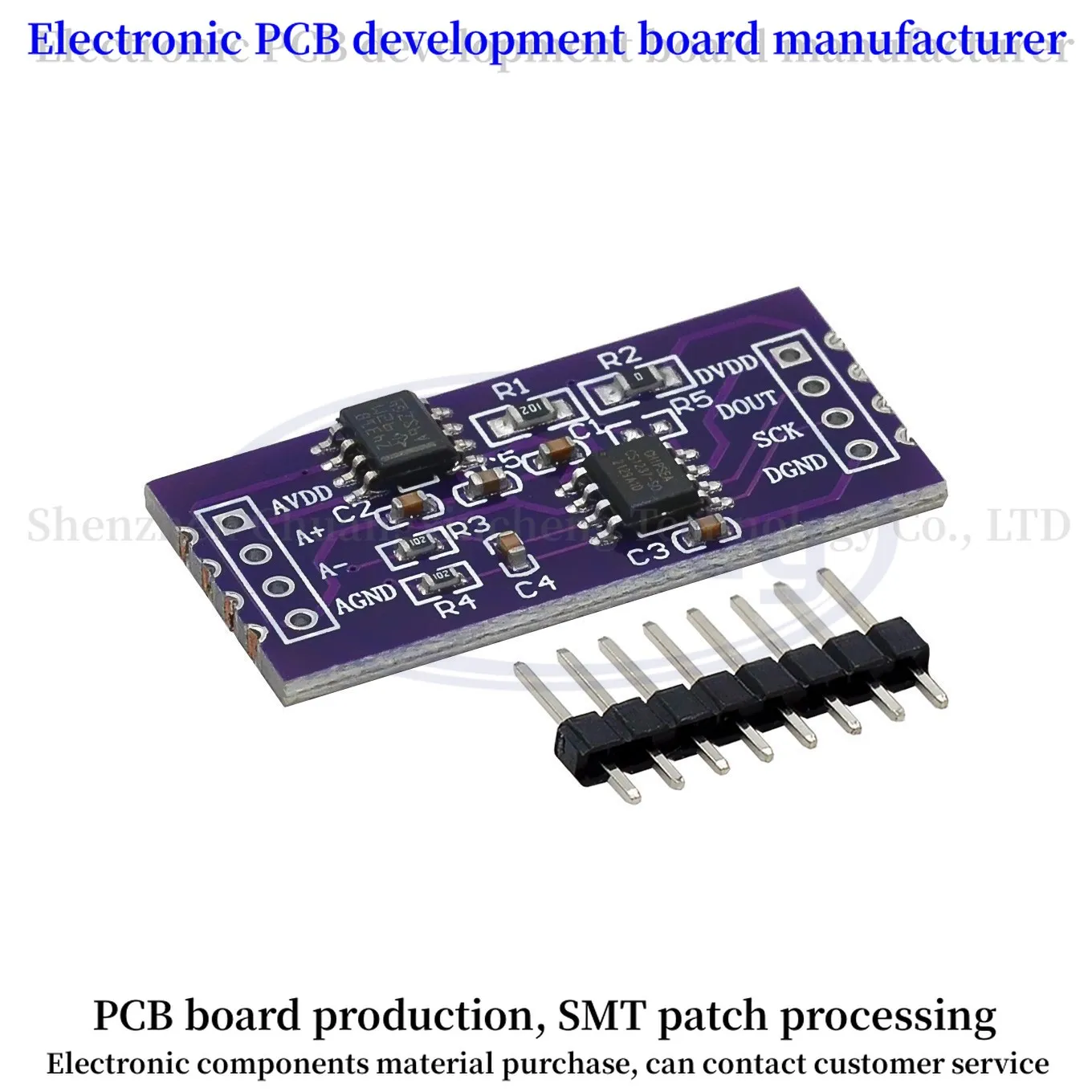 CS1237 24-bit ADC module onboard TL431 external reference chip single-channel weighing sensing 24bit