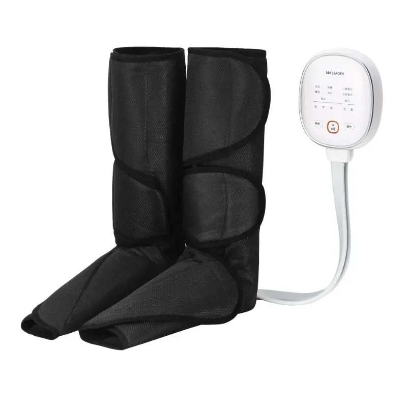 Air Compression Leg Massager Electric Heated Calf Foot Massager Blood Circulation Lymphatic Drainage Muscle Relax Pain Relief
