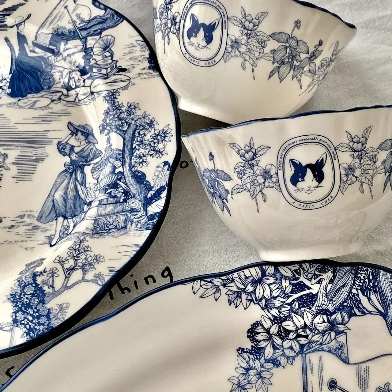 New tableware dinner plate dishes and plates sets  vajilla completa de dinner plate set 접시 serving dishes sets