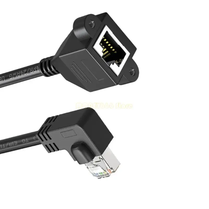 F62C CAT6 RJ45 สายเคเบิลส่วนขยายสายอะแดปเตอร์ FTP ป้องกันหูคงที่ 24AWG เสถียร 24AWG