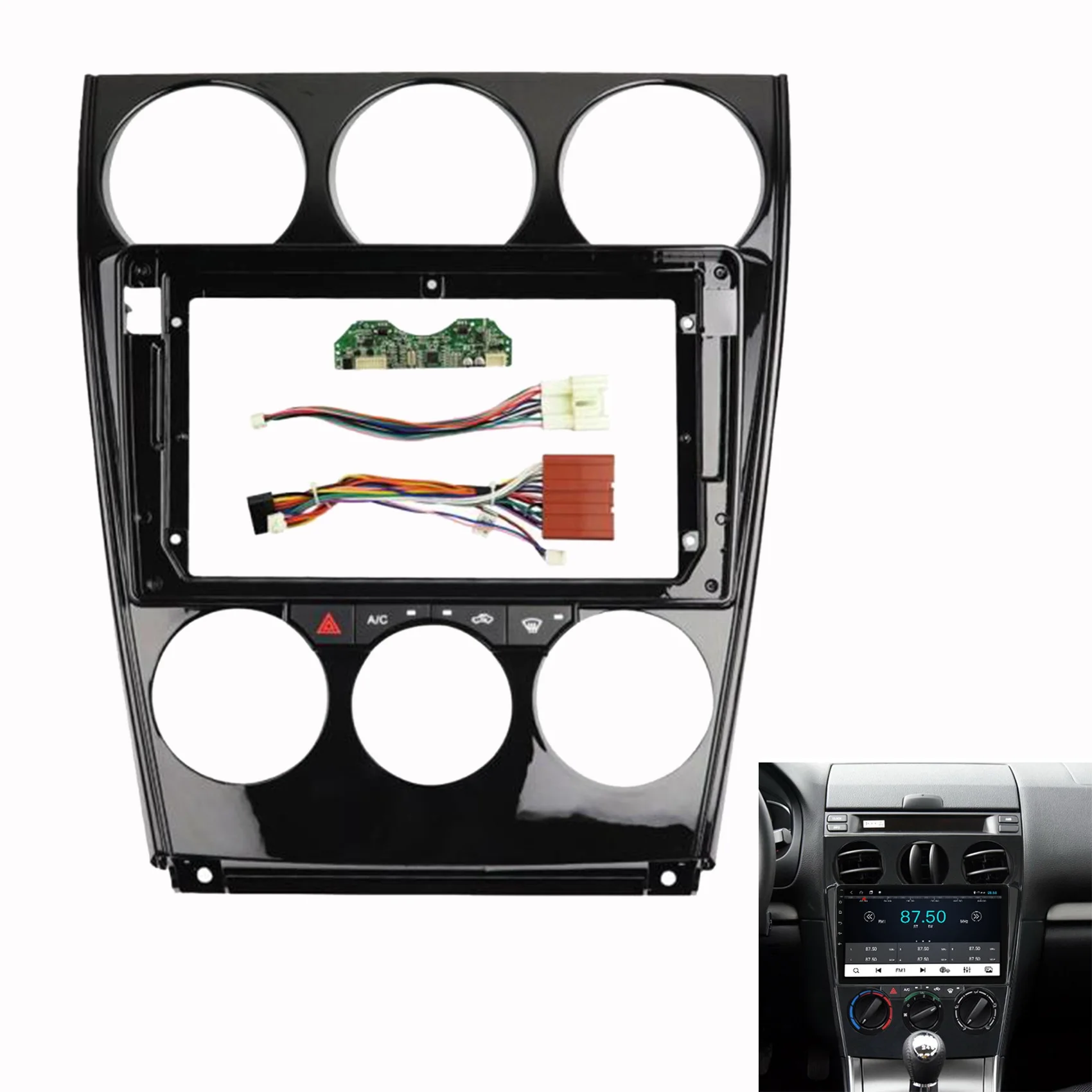 2Din Car Radio Fascia for Mazda 6 2004-2016 DVD Stereo Frame Plate Adapter Mounting Dash Installation Bezel Trim