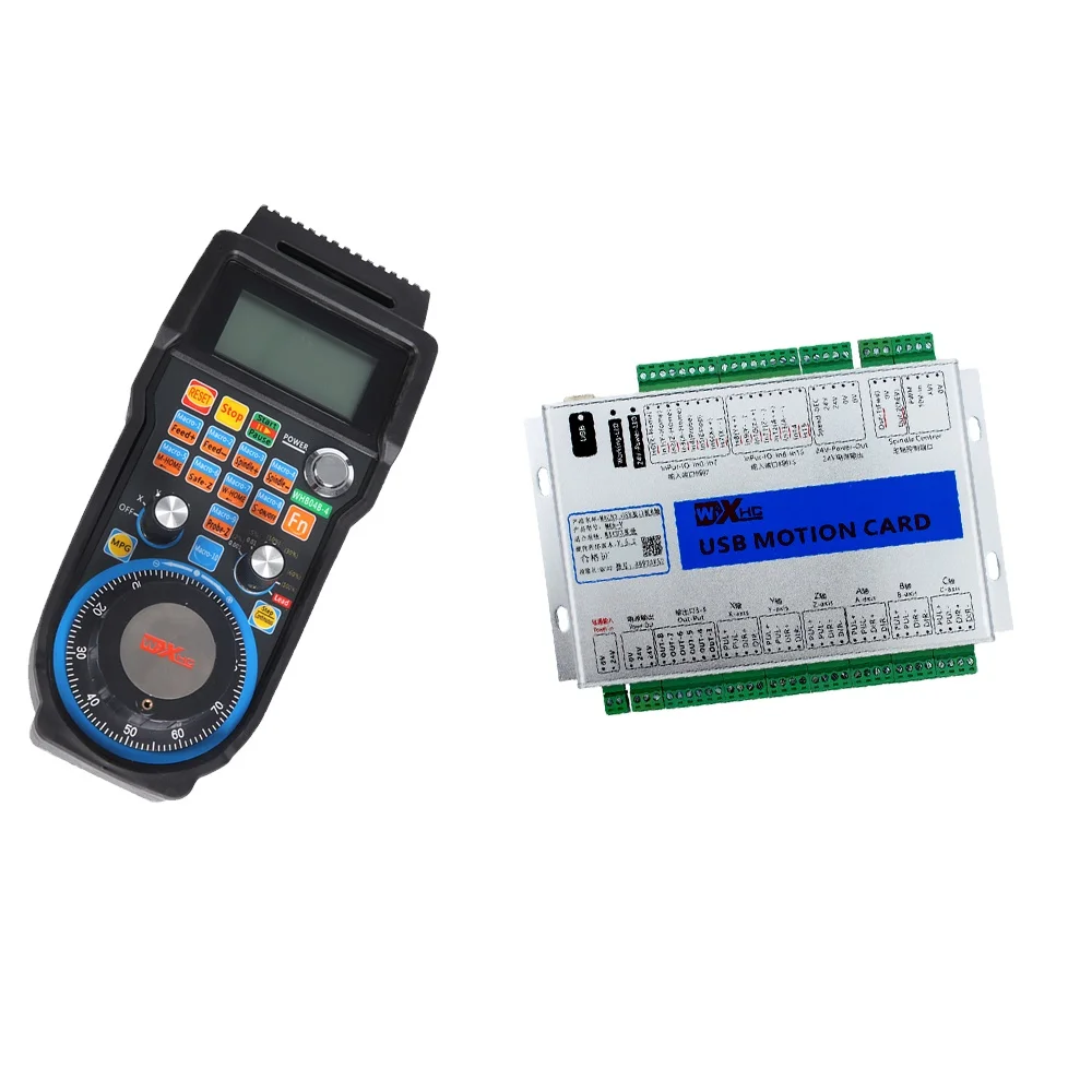 

Фрезерный станок по дереву с ЧПУ Mach3, комплект контроллера с ЧПУ, 4-осевая карта контроллера движения + пульт дистанционного управления, беспроводной маховик MPG WHB04B-4 и MK4-V