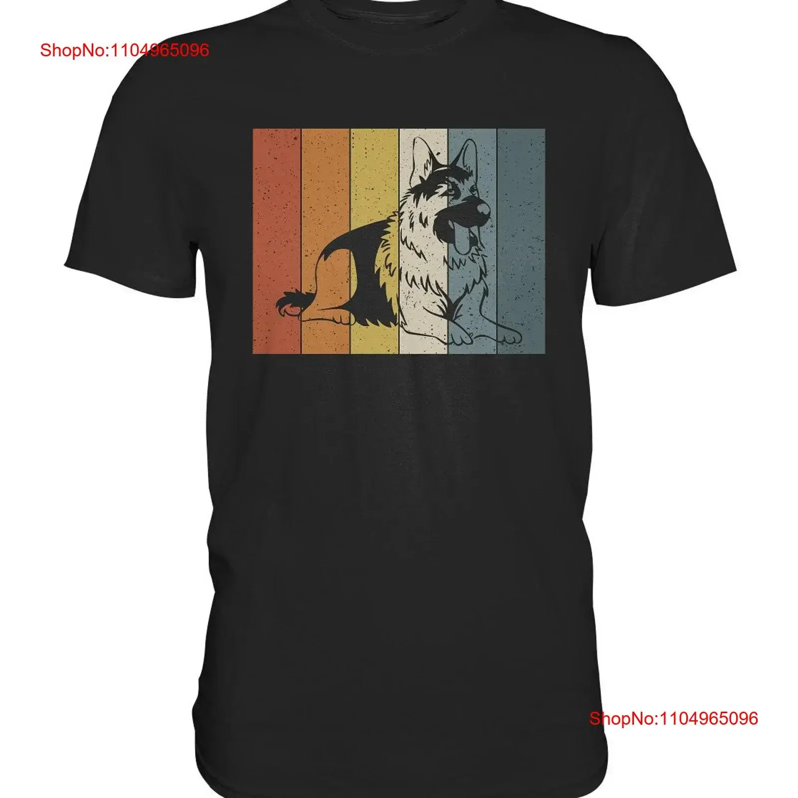 

German Shepherd Retro T Shirt s Vintage Premium vintage Washed homme fashion Top For Everyday Wear designer clothes Breathable