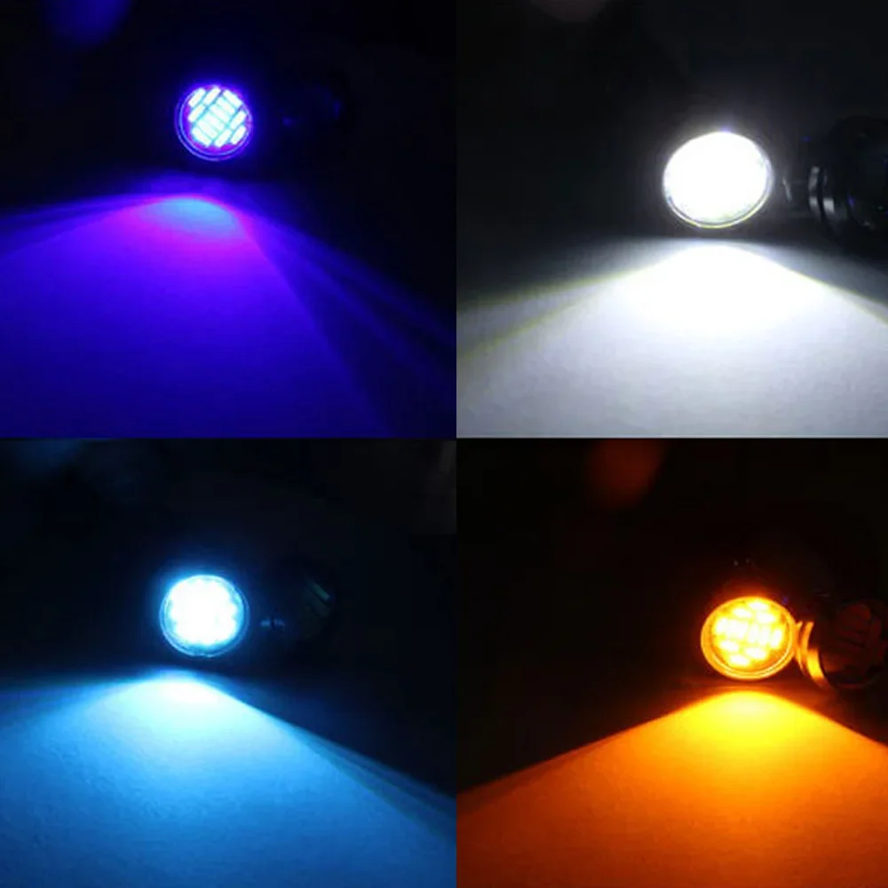 2X Eagle Eye LED Tagfahrlicht 23 MM 4014 12SMD Blinker Lampe DRL Backup Reverse Lampe Moto Auto kennzeichen Licht