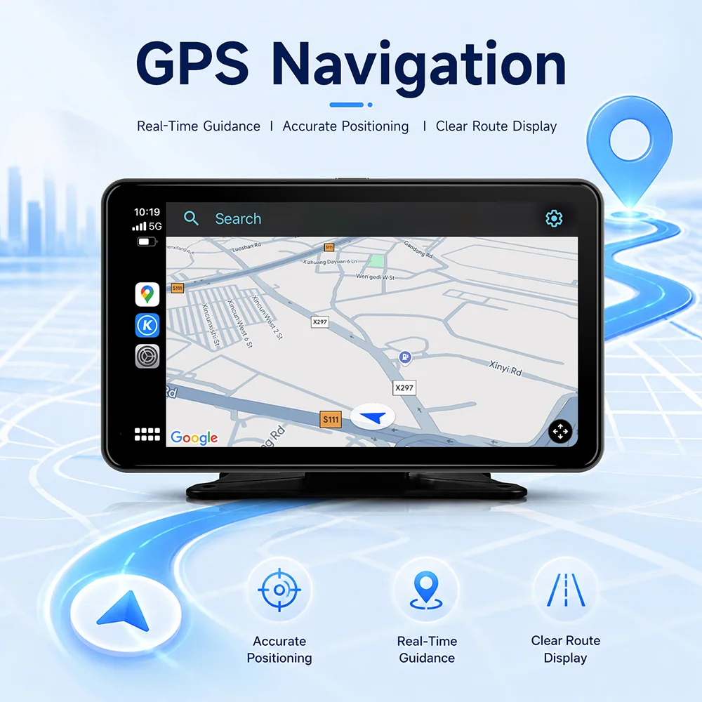 Jiuyin Universal 7Inch Car Radio Wireless Carplay Smart Touch Screen Wireless Android Auto Portable Multimedia Video Player