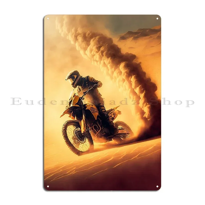 Extreme play muddy Motocross Dirt Biker Motorcycle Metal Plaque Living Room Garage Character Decoration Designing Tin Poster