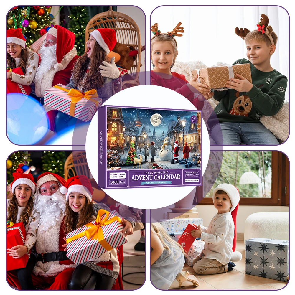 

24 коробки, ежедневный календарь обратного отсчета-головоломки для детей, захватывающий обратный отсчет на Рождество, праздник, духи, семейная рождественская традиция