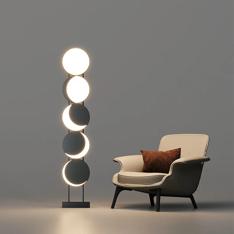 New Modern Minimalist Creative Moon Floor Lamp Living Room Bedroom High-End Sofa Decoration Minimalist Art Lighting Fixture