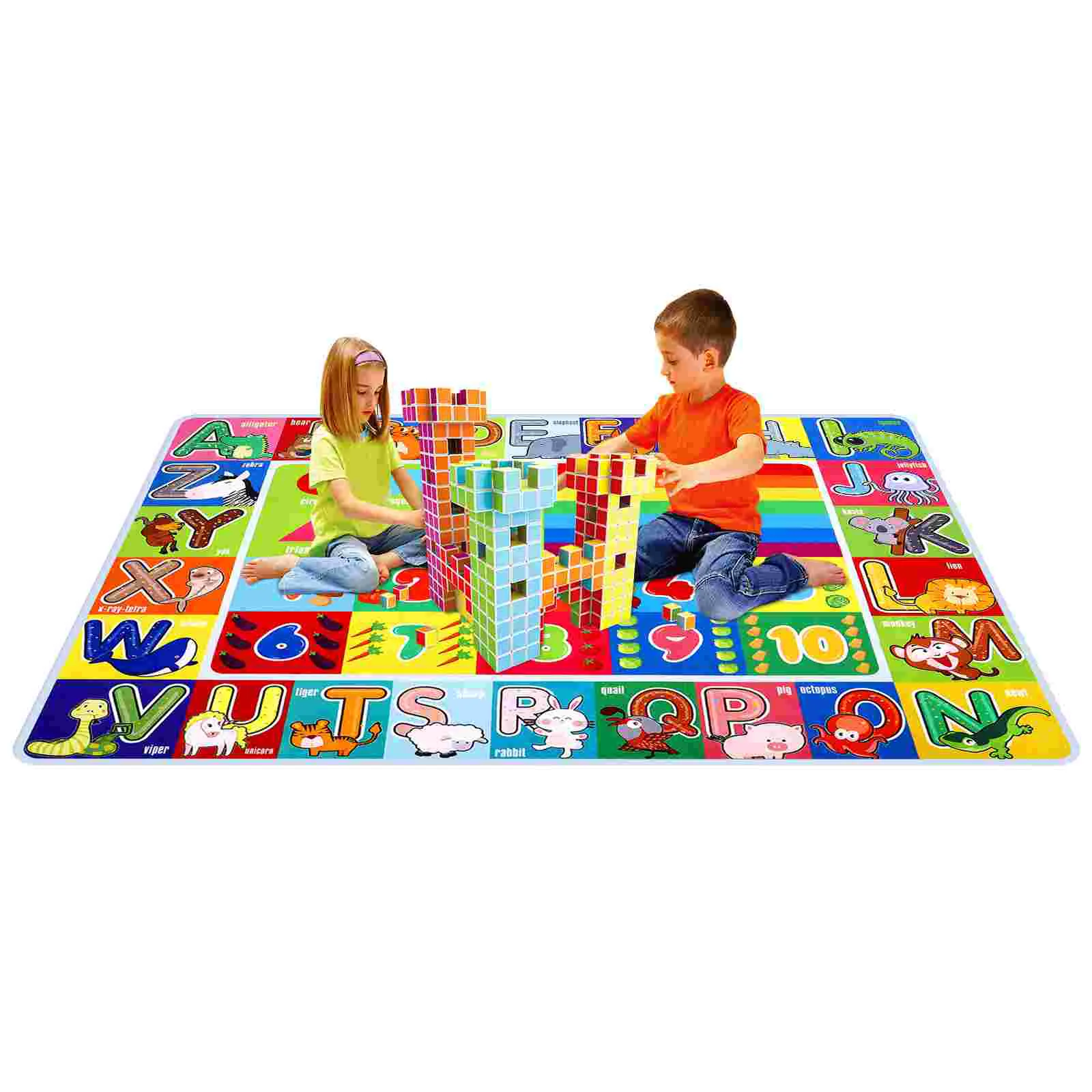 Educational Area Rug Foldable Baby Play Mat Early Childhood Carpet Kids Playroom