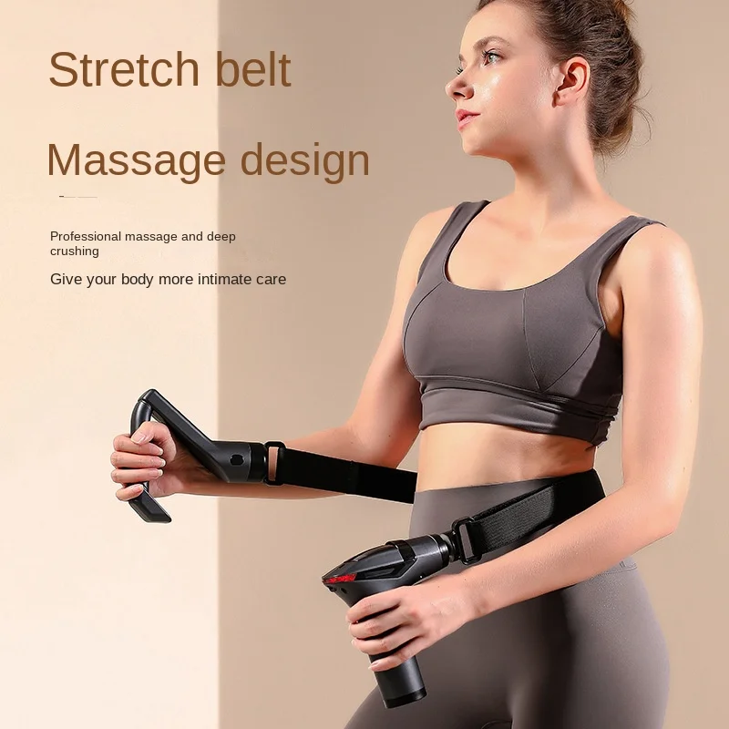 Hot Selling Multifunctional Muscle Relaxation Long-handle Massage Gun Remission Deep Tissue Percussion Body Electric Massage Gun