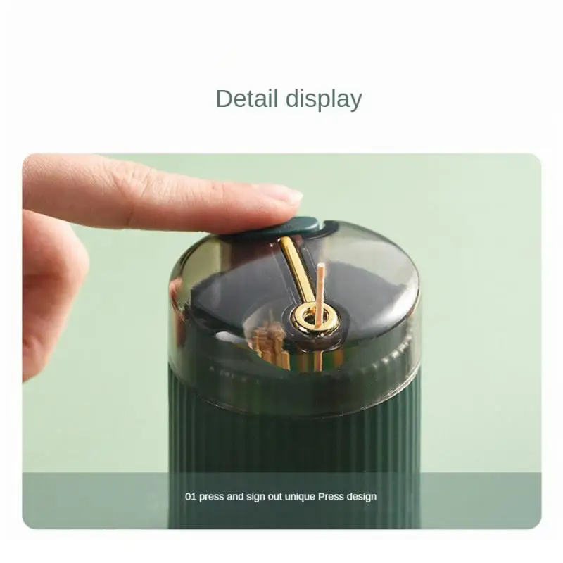 Simple Toothpick Box Toothpick Dispenser Ceative Push Automatic Eject Toothpick Jar Holder Household Convenient Gift Home Gadget