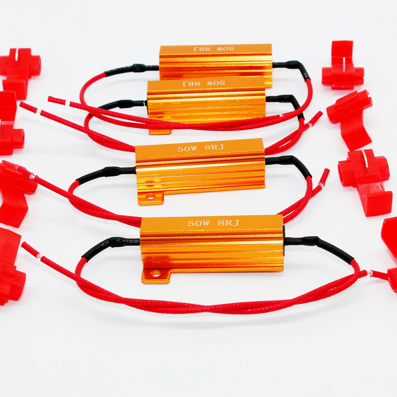 

6PCS 4pcs 2PCS LED Indicator Ballast Load Resistor Flash Rate Relay Turn Signal Bulbs 50W 8 ohm LED Load Resistor