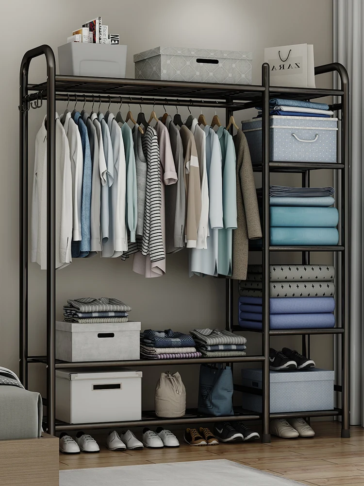 The product can be customized. Simple clothes rack, double pole clothes hanger, floor to ceiling indoor room hanging rack