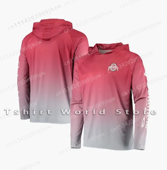 كولومبيا Pfg قمصان الصيد مقنعين الصيف الرجال طويلة الأكمام ملابس الصيد Upf 50 تنفس الصيد Camisetas Pesca دي Pesca #3