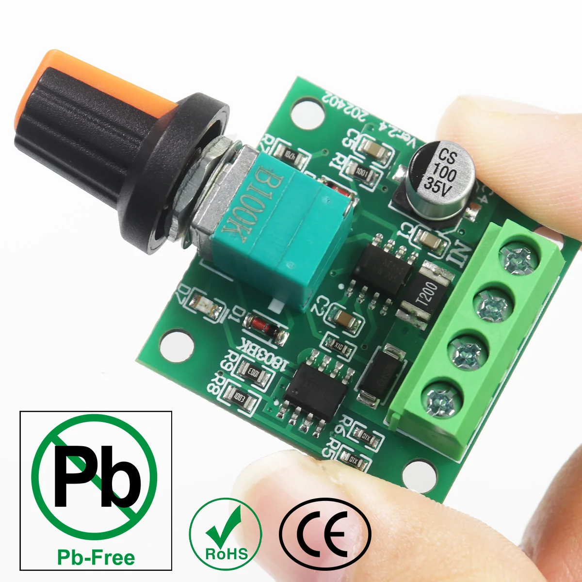 DC 3V 5V 6V 12V 2A Mini PWM DC Brushed Motor Speed Controller Lead-Free Governor Dimmer Thermostat with ON/OFF Switch