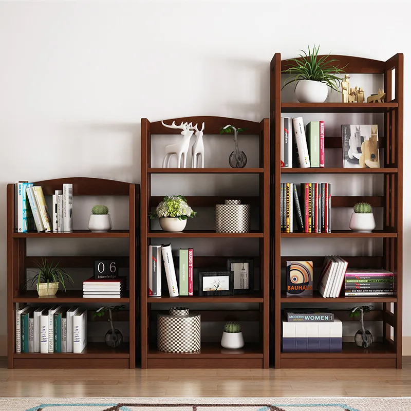 

Solid wood floor-to-ceiling bookshelf combination modern simple bookcase student shelf wall simple storage cabinet creative