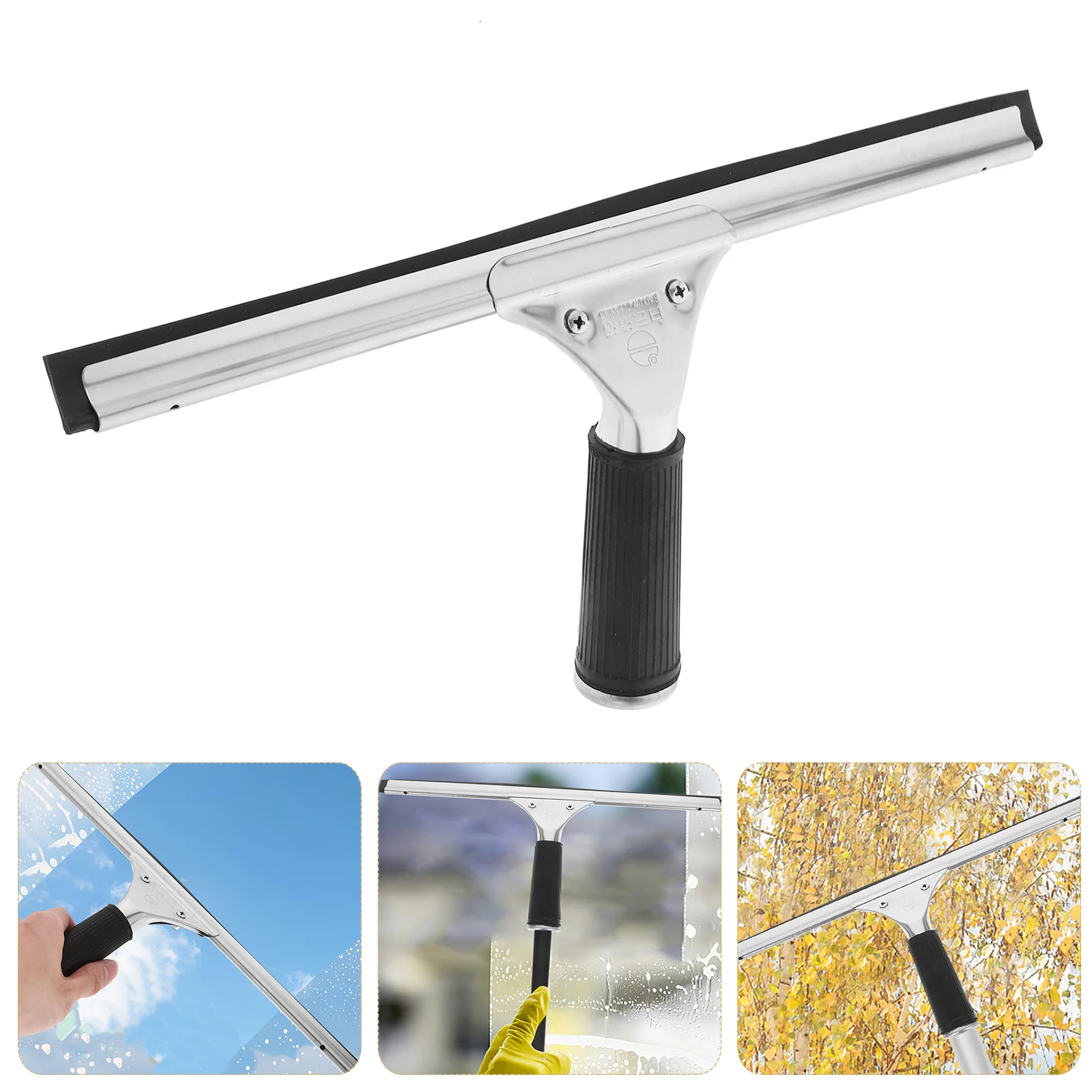 

Washing Squeegee Head Replacement Windshield Wipers Window Washer Cleaning Squeegee Accessory with Detachable Sleeve