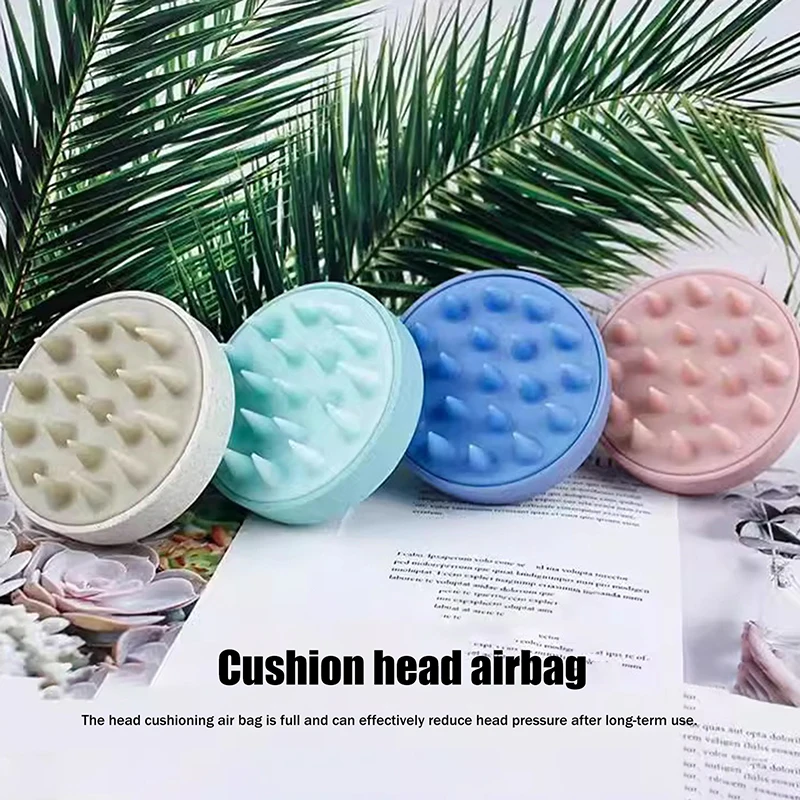 1 قطعة فرشاة غسل الشعر TPE + القمح القش فرشاة غسيل الشعر رئيس فرشاة فروة الرأس وقف حكة الخدش مشط تدليك فرشاة تصفيف الشعر أداة