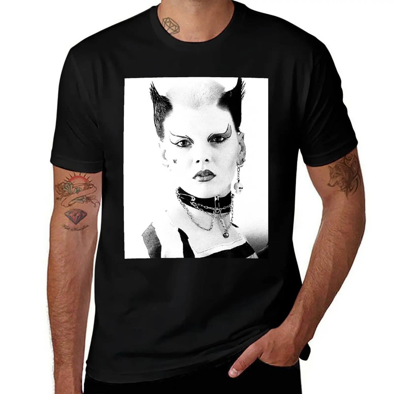 80s Punk. Rock and roll gifts. T-Shirt Art Pattern Printed Casual Top T-Shirt