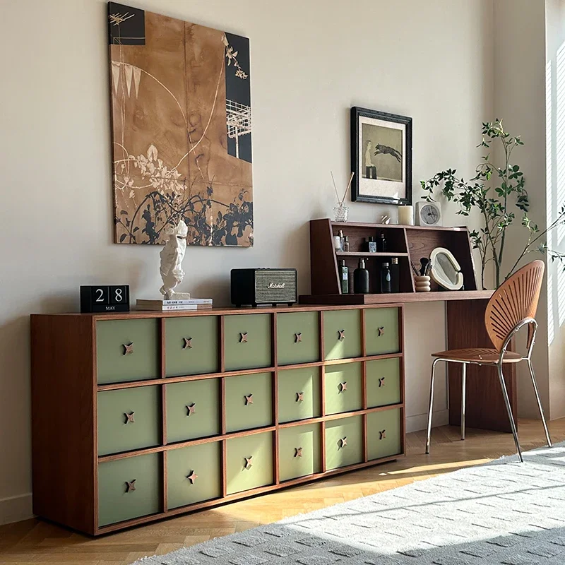 Интерьер Женский Большой Туалетный Столик Роскошный Зеленый Коричневый Хранение Уникальные Комоды Шкаф Nordic Penteadeira Мебель Для Спальни