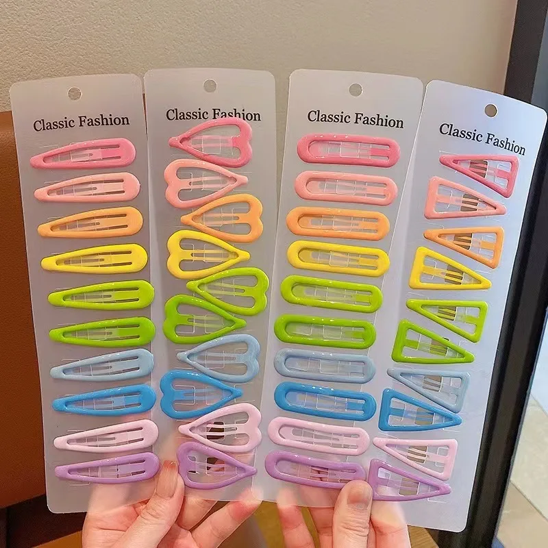 

Sweet Cute Colorful Basic Hair Clips Set Korean Style for Women Fashion Multicolor Hair Barrettes Daily All Match Hair Accessory