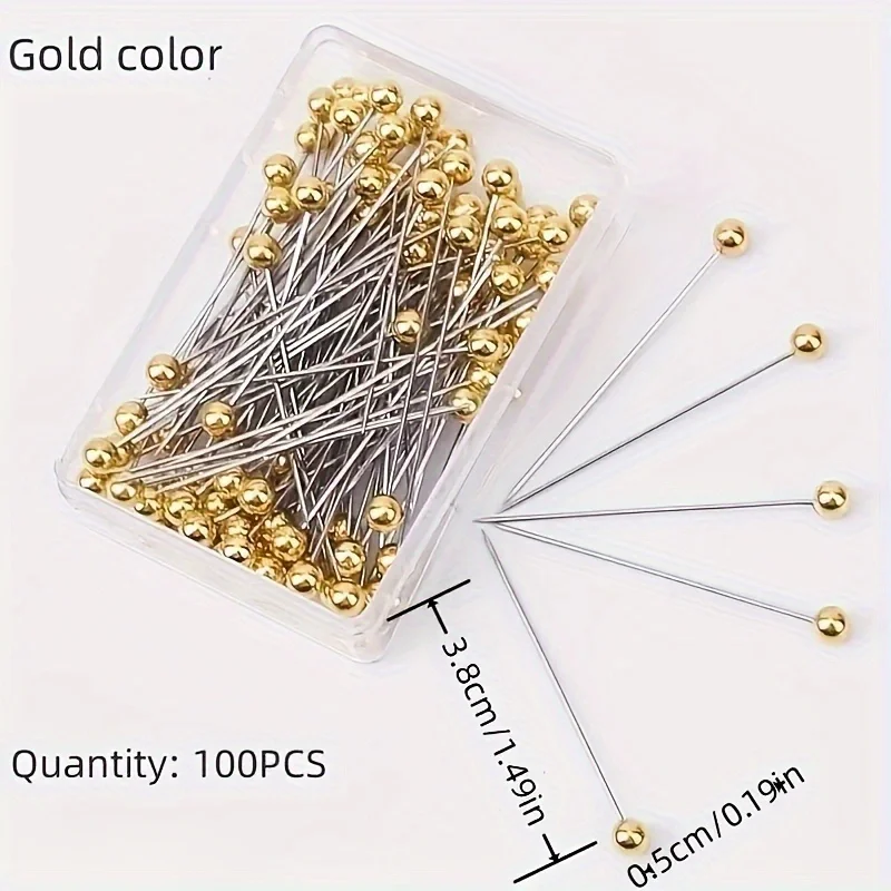 100/box Positioning pins for clothing cutting/cross stitch/DIY handmade positioning marks Quilting pins for tailors, jewelry DI