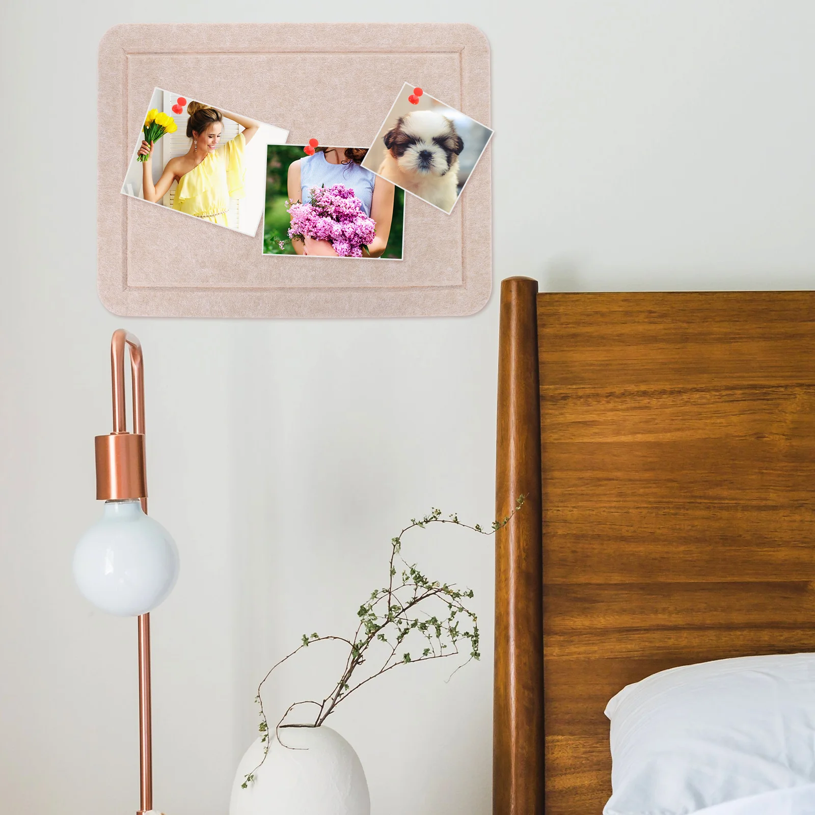 

Felt Bulletin Board 40x30cm Wall Mount Memo Boards Office Home School Decor Durability Practical Stylish