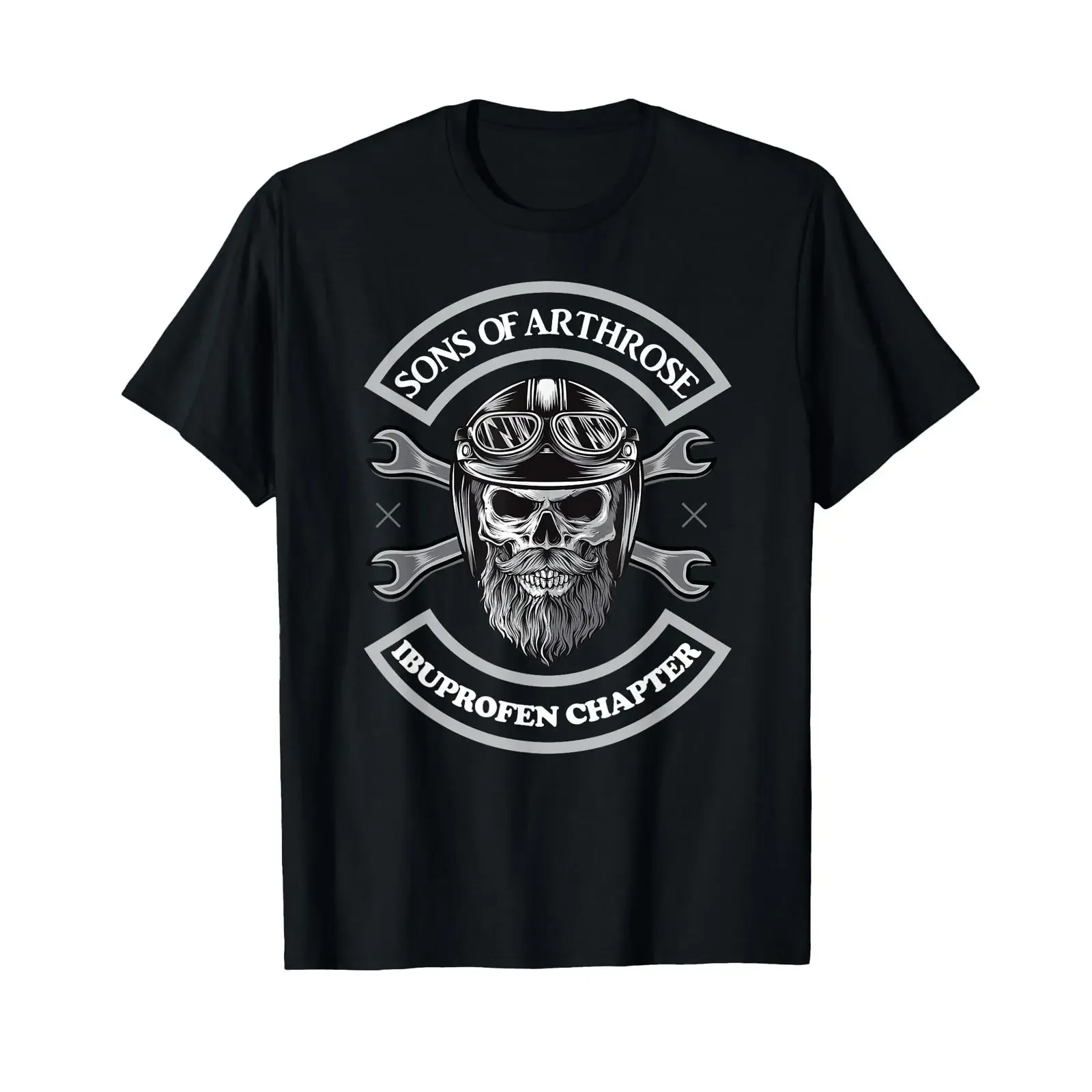 Sons Of Ibuprofen Arthritis Motorcycle Biker T Shirt black s vintage Washed Stretched Soft Breathable Comfortable fashion