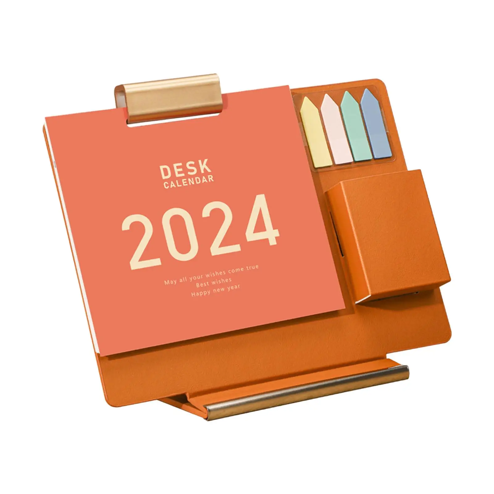 Desktop Calendar 2024 Tabletop Plan and Schedule Jan 2024 - DEC 2024 Ornaments for New Year Living Room Business Office Holiday