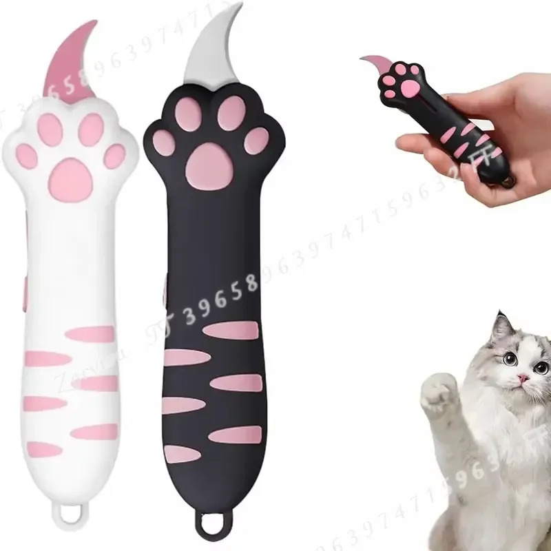 Cute Cat Paw Box Cutter Mini Portable Utility Knife Creative Paper Cutting Tool for Art Supplies Hand Account Decoration