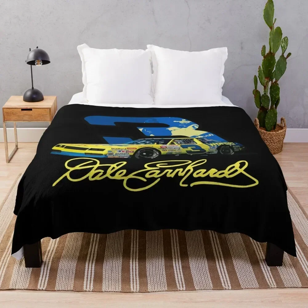 

Dale Sr #3 Retro Stock Car Throw Blanket Soft Home Decor Blanket for Couch Bedroom