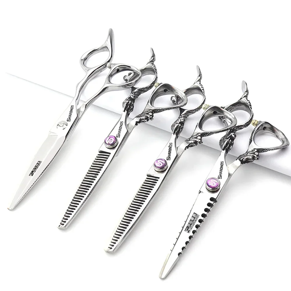 Professional Hairdressing Scissors 6/7/7.5/8/9 Inch Steel Hairdresser Clipers Hairdressers Dedicated Hair Cutting Tools