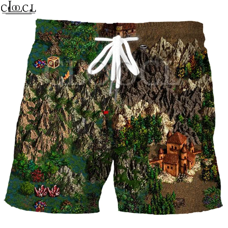 

CLOOCL Classic Game Heroes of Might & Magic Модные летние шорты с 3D принтом Harajuku Повседневные короткие брюки с эластичной резинкой на талии