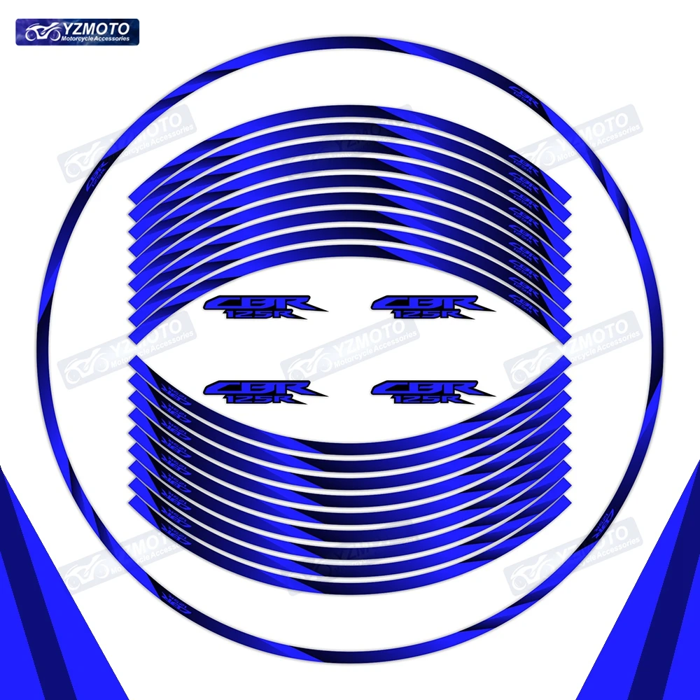 

Наклейки для мотоцикла Honda CBR125R CBR 125R, 17 дюймов, на переднее и заднее колесо, светоотражающие, декоративные, на обод колеса