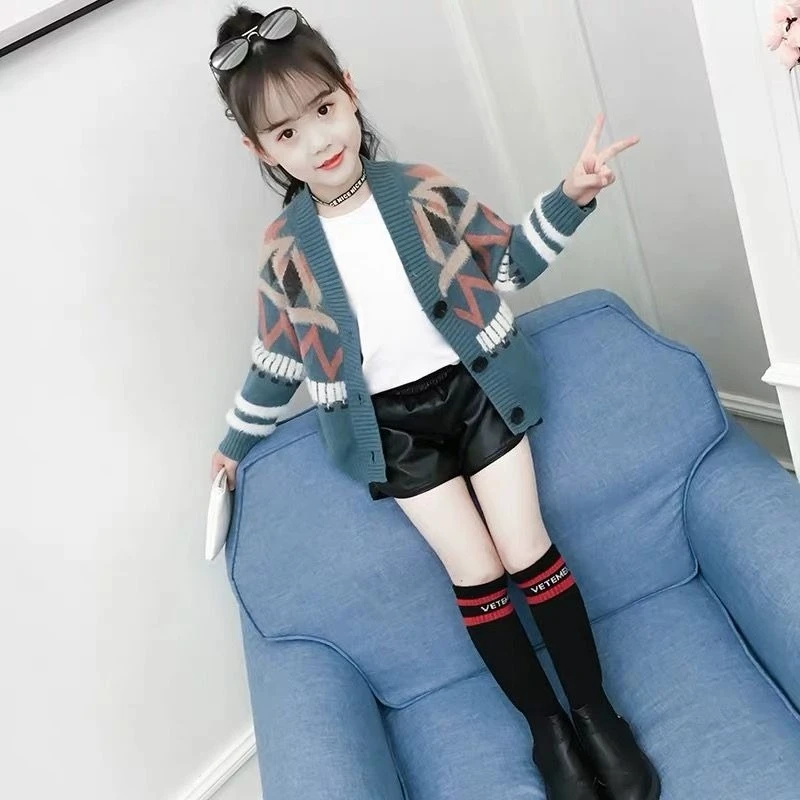 

2025 New Girls' Korean Style Trendy Open-front Cardigan Sweater Spring Autumn Versatile All-match Knit