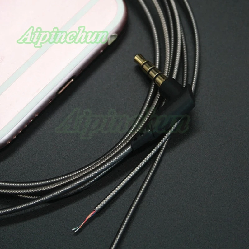 Aipinchun DIY 이어폰 오디오 케이블, 마이크 포함, 수리 교체 헤드폰 와이어 AA0190, 3.5mm