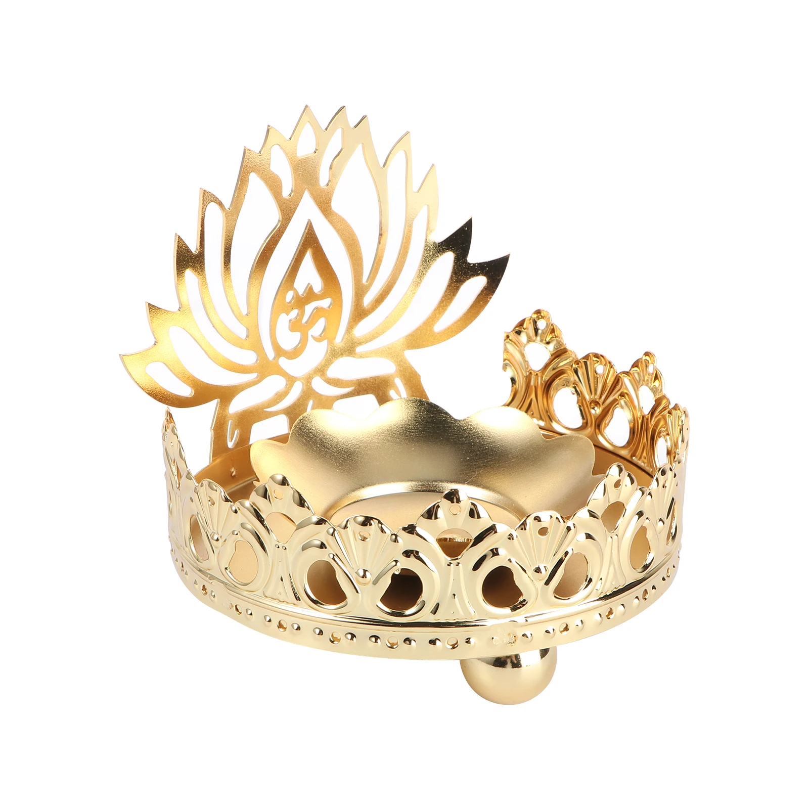 Gold Alloy Holders Alloy C leholder Lotus Shaped Decorative Temple C Home Office Creative