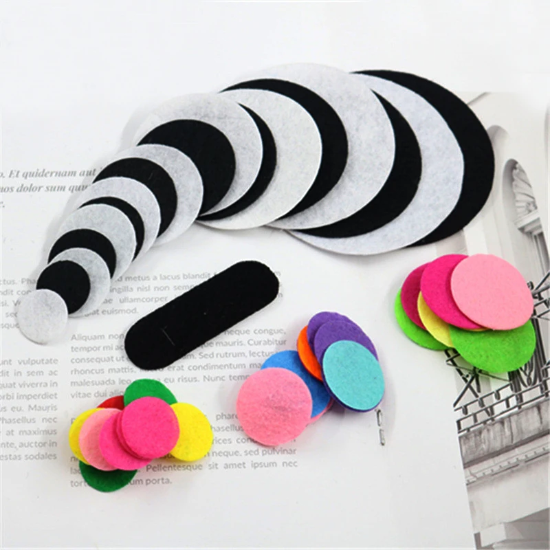 1000 sztuk 1.5cm 2cm 2.5cm 3.0cm białe okrągłe filcowe podkładki dla DIY Hairbands akcesoria czarne włókniny koła łatki aplikacje