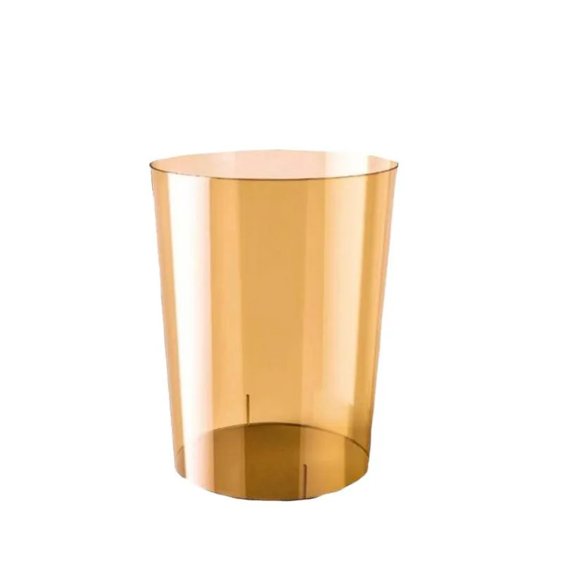 Elegant Clear Trash Bin Household Waste Storage Bucket Minimalist Decor Bedroom Bathroom Living Room Accessory Bin