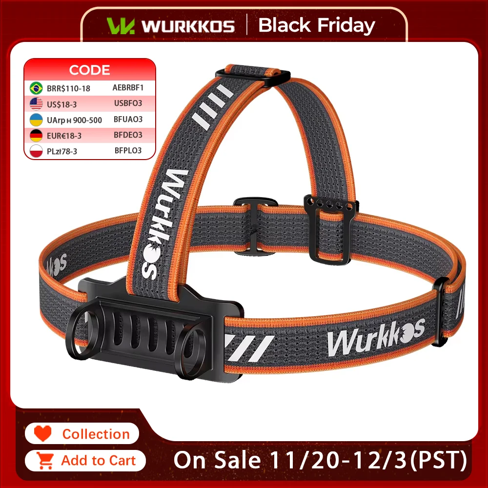

100% Original Good Quality Headband for Wurkkos HD15R/HD15/HD20/HD50/HD12 High Quality Elastic Strap(Not including headlamp)