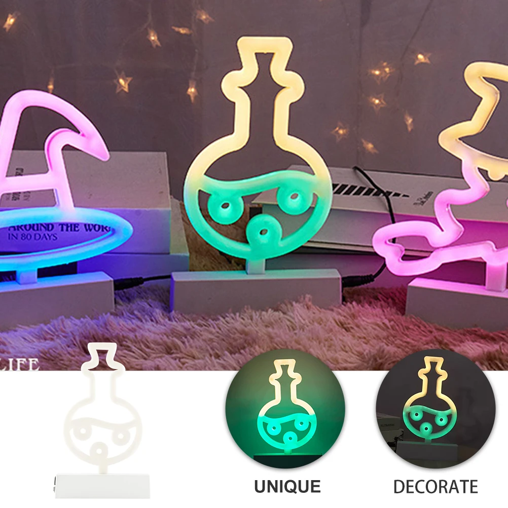 

Halloween Neon Sign LED Lamp 2 Colors Eye Protection Small Size USB Powered Night Light Atmosphere