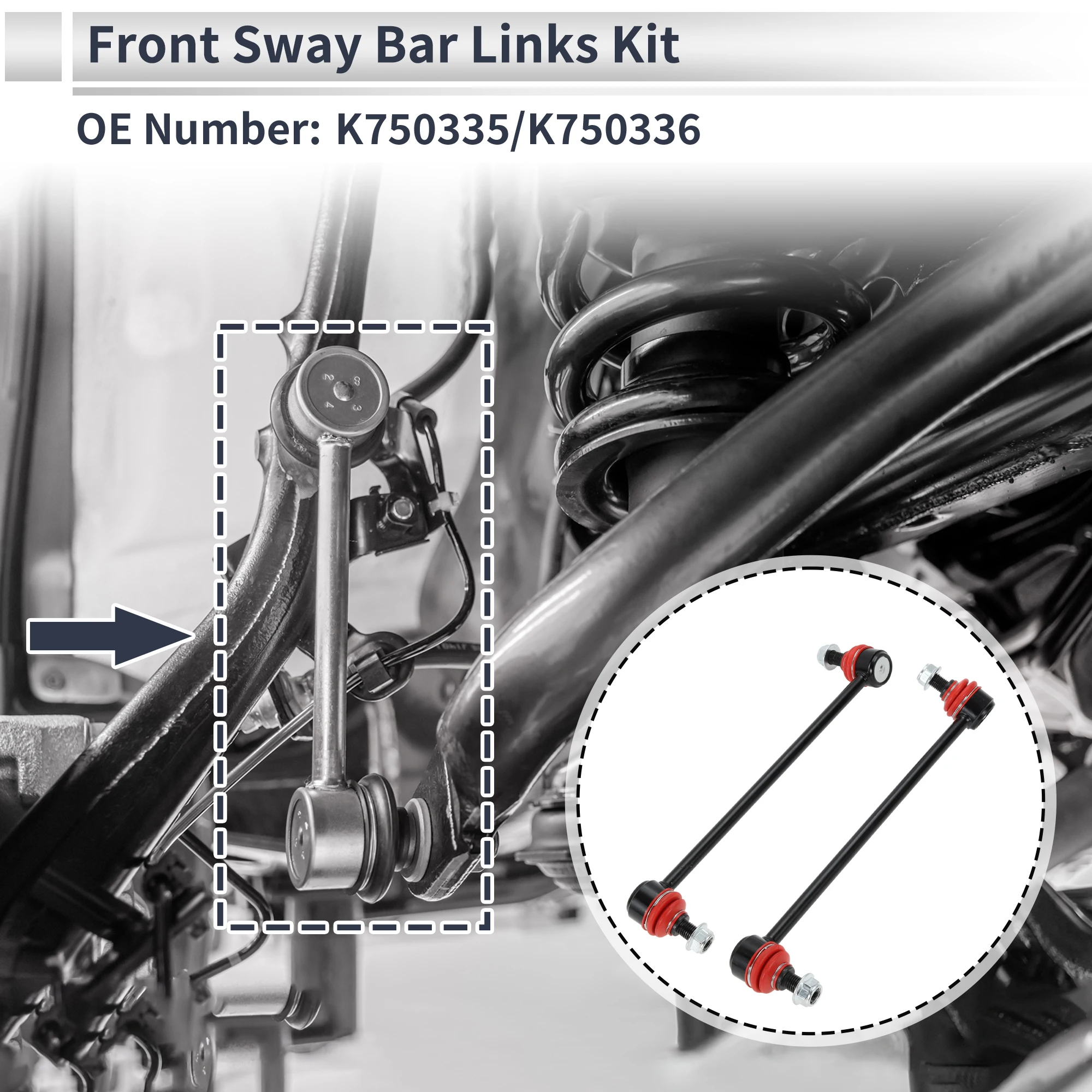 

UXCELL Front Stabilizer Bar Links for MERCEDES-BENZ C230 2008-2009 No.K750335 2 Pcs