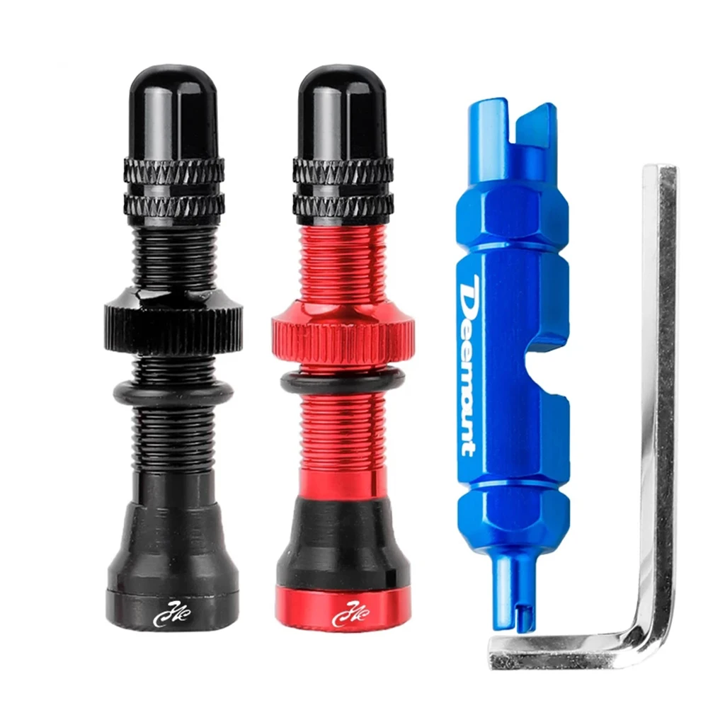 

Rims Extender Valves CNC Machined Anodized Nipple Bicycle Accessories A/V Valves Vacuum Nozzle Tubeless Tire Valves 40/60mm