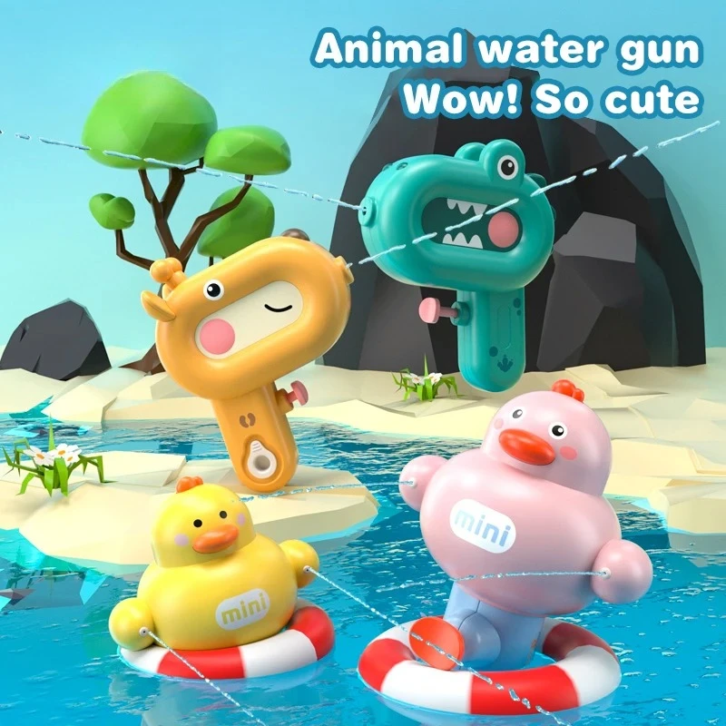 Animais mini brinquedos de água para crianças kawaii pistolas de água verão praia piscina jogos de água squirt blasters bonito tiro brinquedos
