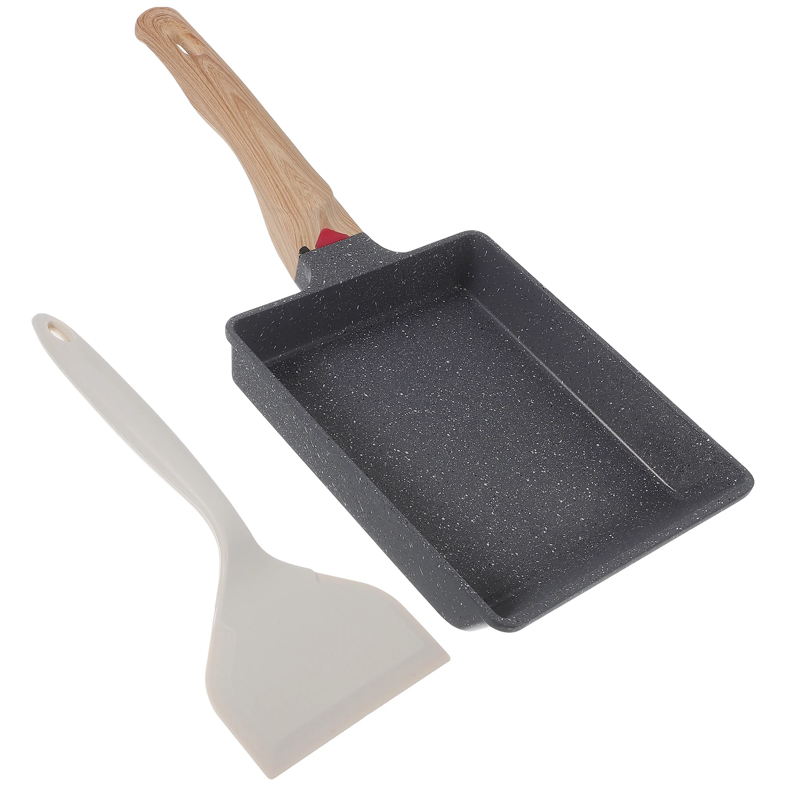 

1 Set Premium Non-Stick Egg Multi-Function Frying Handle Cooking Breakfast Pan Kitchen Frying Supply Easy Clean Steak