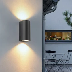 3W/6W Outdoor Wall Lamp Waterproof Wall Sconce Up and Down Lighting Square Round LED External Wall Aluminum Wall Lights