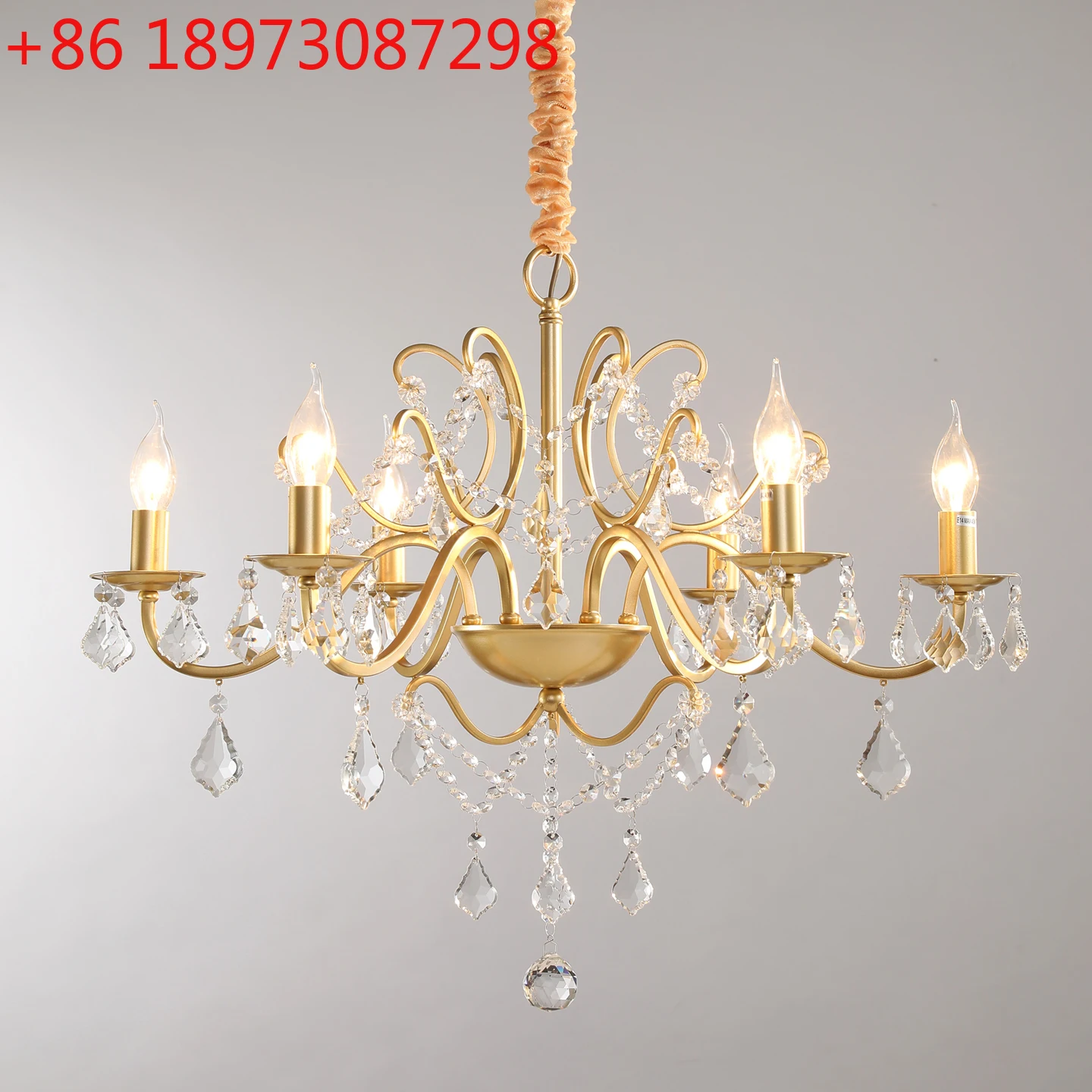 

Французская ретро хрустальная люстра для гостиной, американская столовая, спальня, кабинет, европейский свет, роскошное освещение свечей