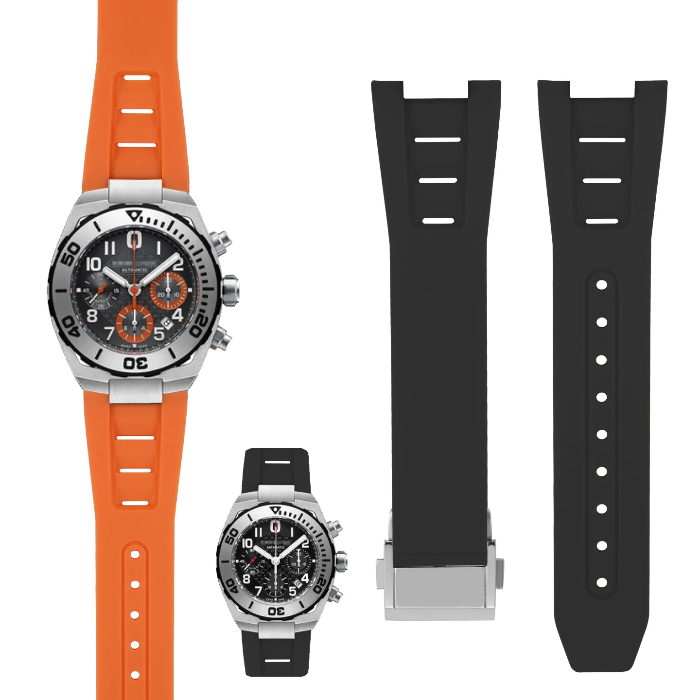 Силиконовый водонепроницаемый ремешок для часов Hamilton цвета хаки, темно-синий ремешок Devil Fish H78716983 H78716333, серия для дайвинга, автоматические механические